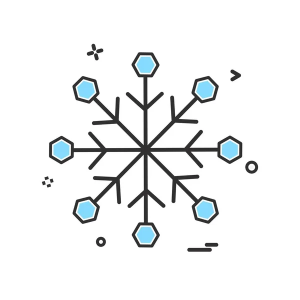 Copo Nieve Icono Vector Sobre Fondo Blanco — Vector de stock