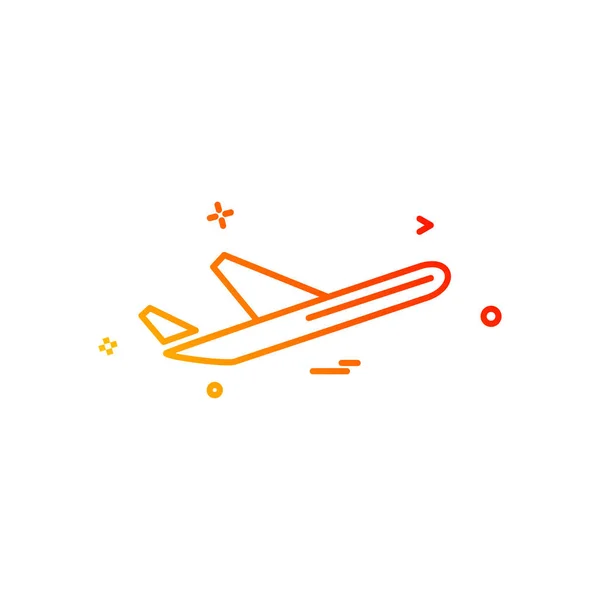 Aeroplane Icon Design Vector — Stock Vector