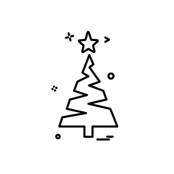 Weihnachtsbaum Symbol Design Vektor — Stockvektor