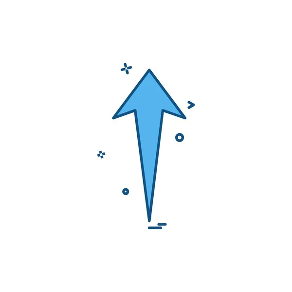 Seta Para Cima Vetor Design Ícone —  Vetores de Stock