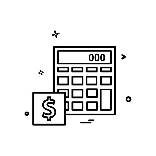 Calculadora Icono Diseño Vector — Vector de stock