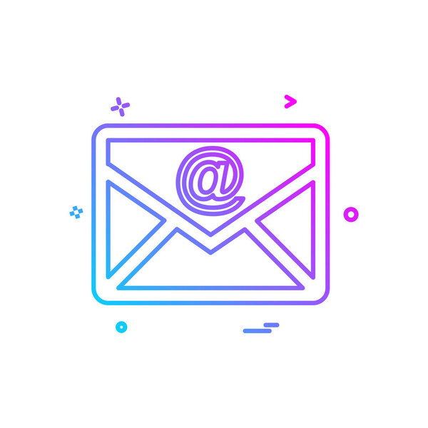 Email icon design, colorful vector illustration