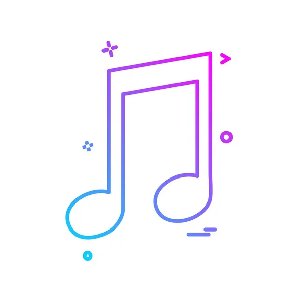 Music Icon Design Vector Illustration — Stock Vector