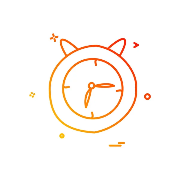 Icono Reloj Vector Diseño — Archivo Imágenes Vectoriales