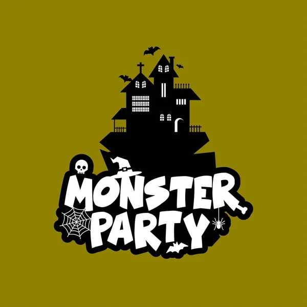Monster Party Design Avec Vecteur Conception Créative — Image vectorielle