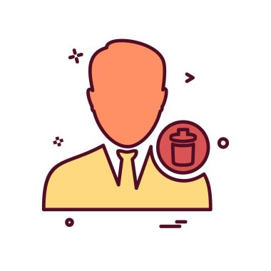 Avatar erkek simge tasarım vektörü