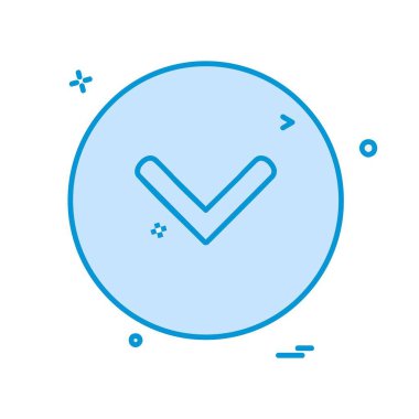 Aşağı ok simgesi tasarım vektörü