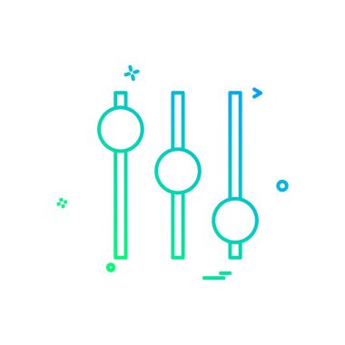 Eşitleştirici simge tasarım vektörü