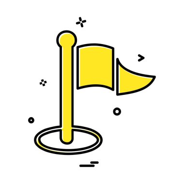 Bayrak simgesi tasarım vektörü 