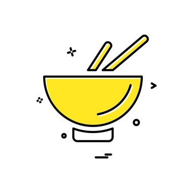 Bowl simge tasarım vektörü