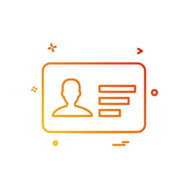 ID kart simgesi vektör illüstrasyonu 