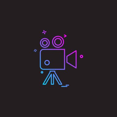 Kamera simgesi tasarım vektörü 