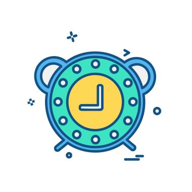 saat düz ikon vektör illüstrasyonu 