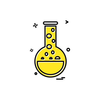 kabı şişesi laboratuvar simge vektör tasarımı