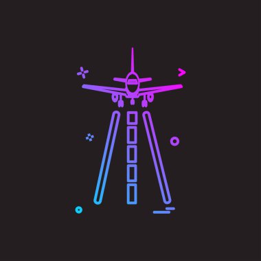 Uçak simgesi tasarım vektörü