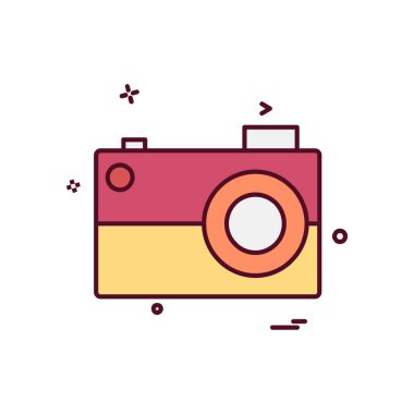 Kamera simgesi tasarım vektörü