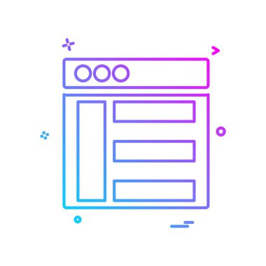 Web düzeni simge tasarım vektörü