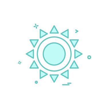 Güneş simgesi tasarım, renkli vektör çizim