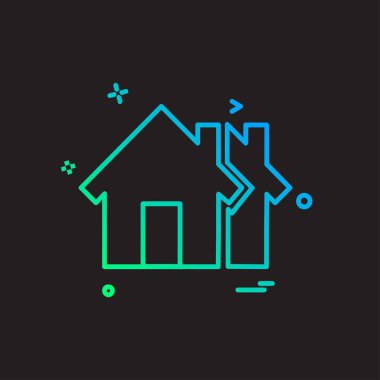 Emlak simgesi tasarım vektörü