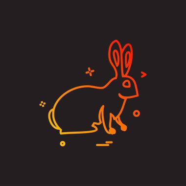 Bunny Paskalya Paskalya tavşanı simge vektör tasarımı