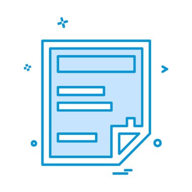 Belge simgesi tasarım vektörü 