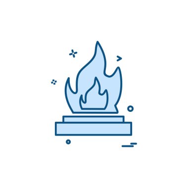 Simge tasarım vektörünü ateşle 