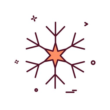 Sadece kar tanesi simgesi beyaz arka plan üzerinde