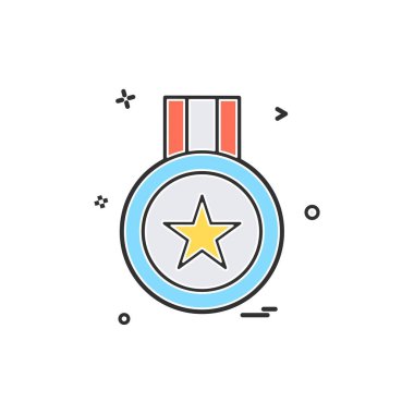 madalya ödülü zafer simge vektör tasarımı