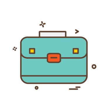 Evrak Çantası'nı simge tasarlamak vektör 