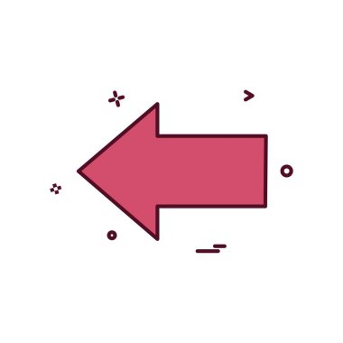 sol ok yönünde simge tasarlamak vektör