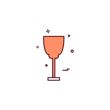 kokteyl cam portakal suyu simge vektör desige