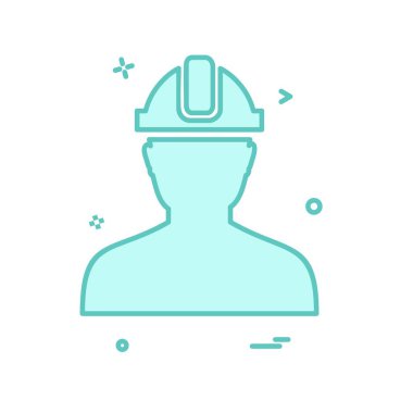 Erkek avatar simge tasarlamak vektör