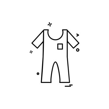 Giysi simgesi tasarım vektörü