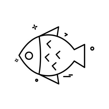 Balık simgesi tasarım vektörü