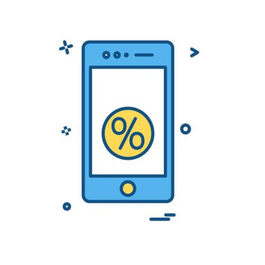 Mobil simge tasarım vektörü