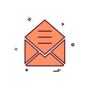 Zarf simgesi tasarım vektörü