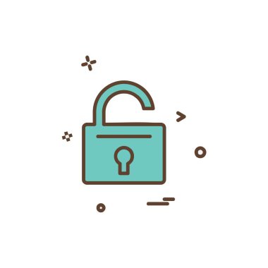 Simge tasarlamak vektör kilitli