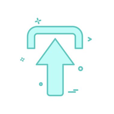 Yukarı ok simgesi tasarım vektörü