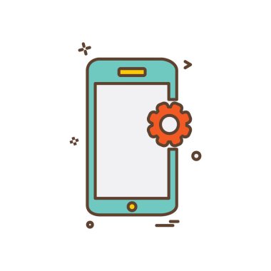 Mobil simge tasarım vektörü