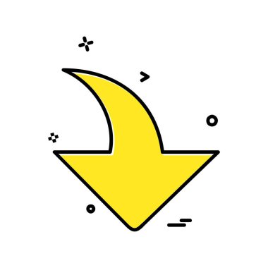 Ok simgesi tasarım vektörü