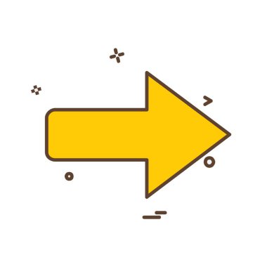 Sağ ok simge tasarlamak vektör