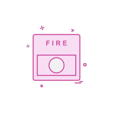 Yangın alarmı simgesi tasarım vektörü