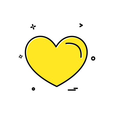 Kalp simgesi tasarım, Sevgililer günü için vektör çizim