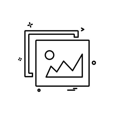 Görüntü simgesi tasarım, renkli vektör çizim