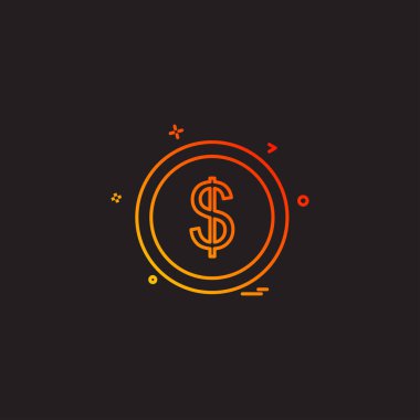 Dolar simgesi tasarım vektörü