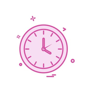 Saat simgesi tasarım vektörü