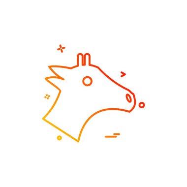 At simgesi tasarım vektörü 