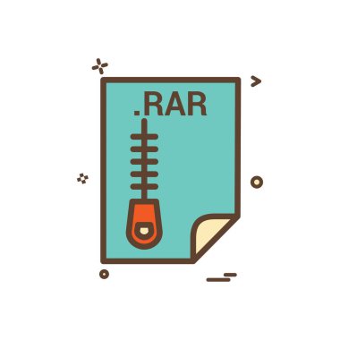 Simge vektör tasarımı rar uygulama dosya indirme dosya biçimi