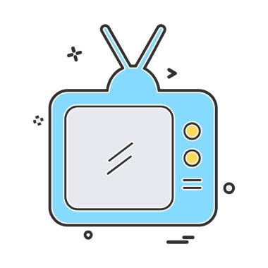 TV simgesi tasarım vektörü