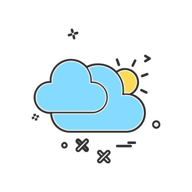 Weather simge vektör beyaz arka plan üzerinde